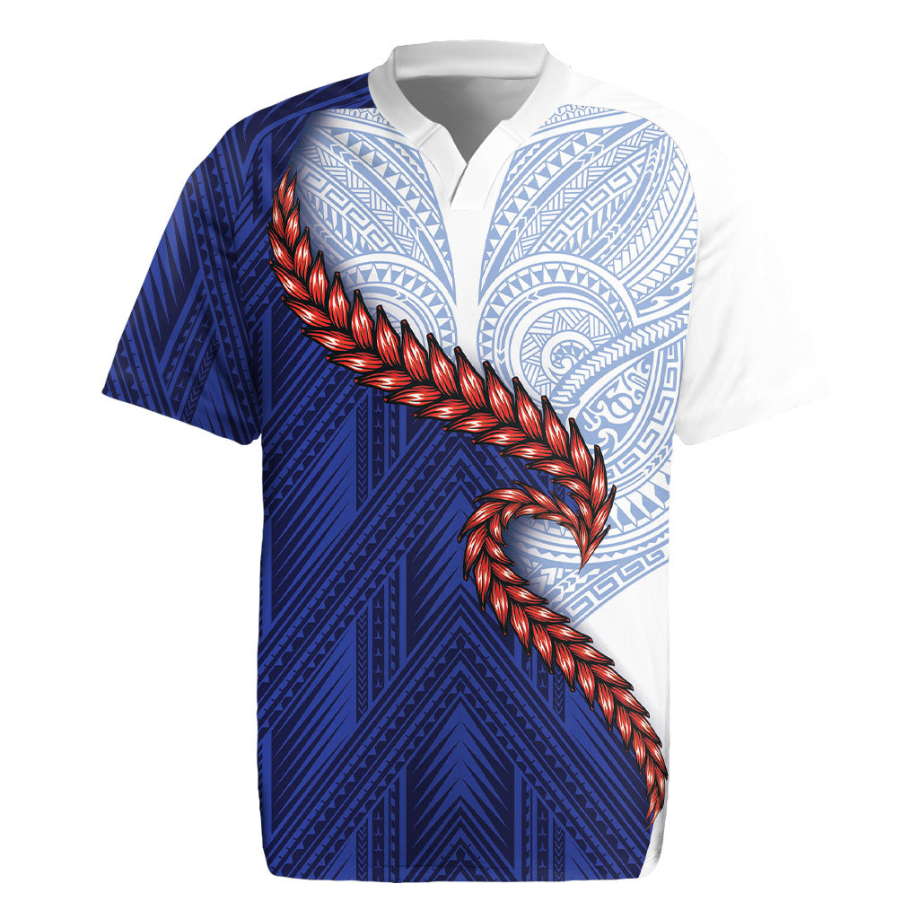Ula Fala Red Samoa Chief Rugby Jersey Samoan Art Black Tribal