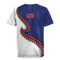 Ula Fala Red Samoa Chief Rugby Jersey Samoan Art Black Tribal