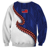 Ula Fala Red Samoa Chief Sweatshirt Samoan Art Black Tribal