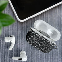 Black Hawaiian Tapa Tribal Hibiscus AirPods Case