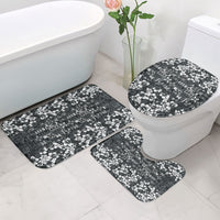 Black Hawaiian Tapa Tribal Hibiscus Bathroom Set