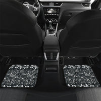 Black Hawaiian Tapa Tribal Hibiscus Car Mats