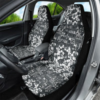 Black Hawaiian Tapa Tribal Hibiscus Car Seat Cover