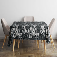 Black Hawaiian Tapa Tribal Hibiscus Tablecloth