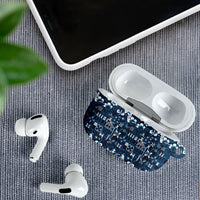 Blue Hawaiian Tapa Tribal Hibiscus AirPods Case