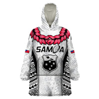 Samoa Rugby Wearable Blanket Hoodie Go Champions World Cup 2023 Polynesian Unique LT9 One Size White - Polynesian Pride