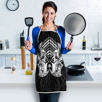 Aotearoa Kowhaiwhai Poutama Black Motif Apron LT9 - Polynesian Pride
