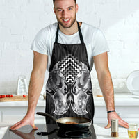 Aotearoa Kowhaiwhai Poutama Black Motif Apron LT9 - Polynesian Pride
