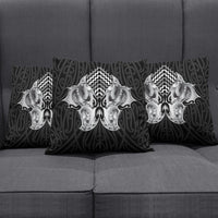 Aotearoa Kowhaiwhai Poutama Black Motif Pillow Cover LT9 - Polynesian Pride
