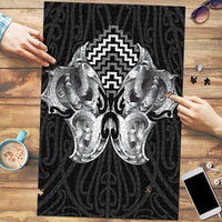 Aotearoa Kowhaiwhai Poutama Black Motif Puzzle LT9 Black - Polynesian Pride