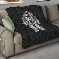 Aotearoa Kowhaiwhai Poutama Black Motif Quilt LT9 - Polynesian Pride