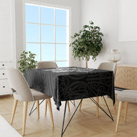 Aotearoa Kowhaiwhai Poutama Black Motif Tablecloth LT9 - Polynesian Pride
