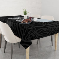 Aotearoa Kowhaiwhai Poutama Black Motif Tablecloth LT9 - Polynesian Pride