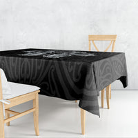 Aotearoa Kowhaiwhai Poutama Black Motif Tablecloth LT9 - Polynesian Pride