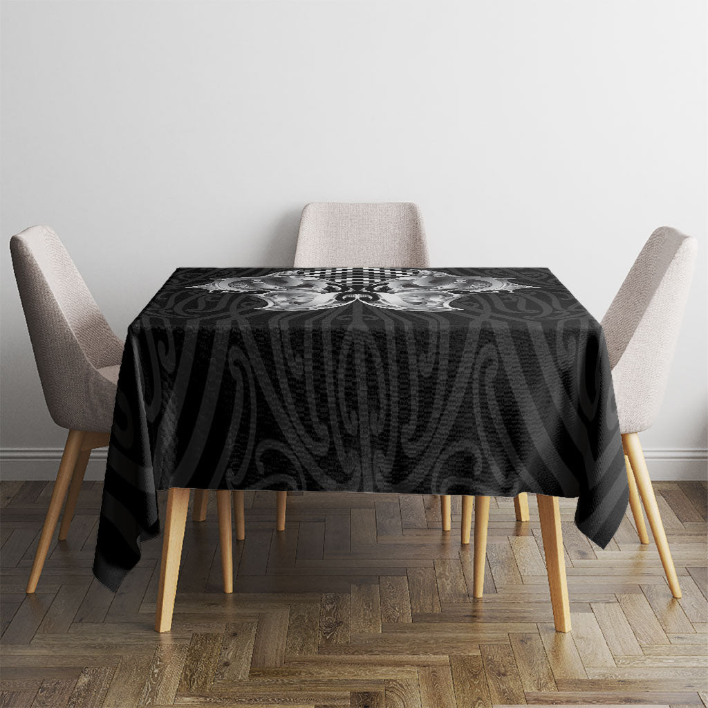Aotearoa Kowhaiwhai Poutama Black Motif Tablecloth LT9 - Polynesian Pride