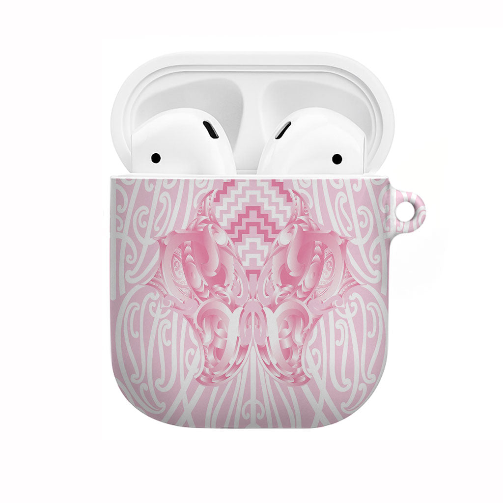 Aotearoa Kowhaiwhai Poutama Pink Motif AirPods Case LT9 Pink - Polynesian Pride
