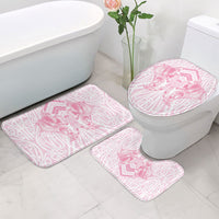 Aotearoa Kowhaiwhai Poutama Pink Motif Bathroom Set LT9 - Polynesian Pride