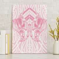 Aotearoa Kowhaiwhai Poutama Pink Motif Canvas Wall Art LT9 Without Frame Pink - Polynesian Pride