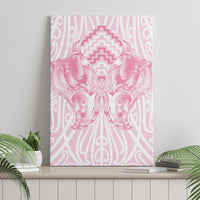 Aotearoa Kowhaiwhai Poutama Pink Motif Canvas Wall Art LT9 - Polynesian Pride