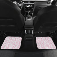 Aotearoa Kowhaiwhai Poutama Pink Motif Car Mats LT9 Set 2pcs - Back Pink - Polynesian Pride