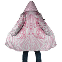 Aotearoa Kowhaiwhai Poutama Pink Motif Cloak LT9 Unisex Pink - Polynesian Pride