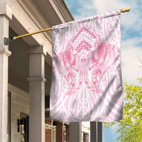Aotearoa Kowhaiwhai Poutama Pink Motif Garden Flag LT9 House Flag Pink - Polynesian Pride