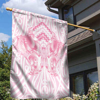 Aotearoa Kowhaiwhai Poutama Pink Motif Garden Flag LT9 - Polynesian Pride