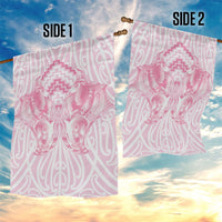Aotearoa Kowhaiwhai Poutama Pink Motif Garden Flag LT9 - Polynesian Pride