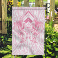 Aotearoa Kowhaiwhai Poutama Pink Motif Garden Flag LT9 Garden Flag Pink - Polynesian Pride