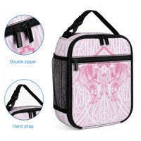 Aotearoa Kowhaiwhai Poutama Pink Motif Lunch Bag LT9 - Polynesian Pride