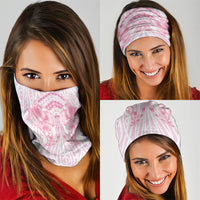 Aotearoa Kowhaiwhai Poutama Pink Motif Neck Gaiter LT9 - Polynesian Pride