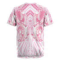Aotearoa Kowhaiwhai Poutama Pink Motif Rugby Jersey LT9 - Polynesian Pride
