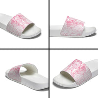 Aotearoa Kowhaiwhai Poutama Pink Motif Slide Sandals LT9 - Polynesian Pride