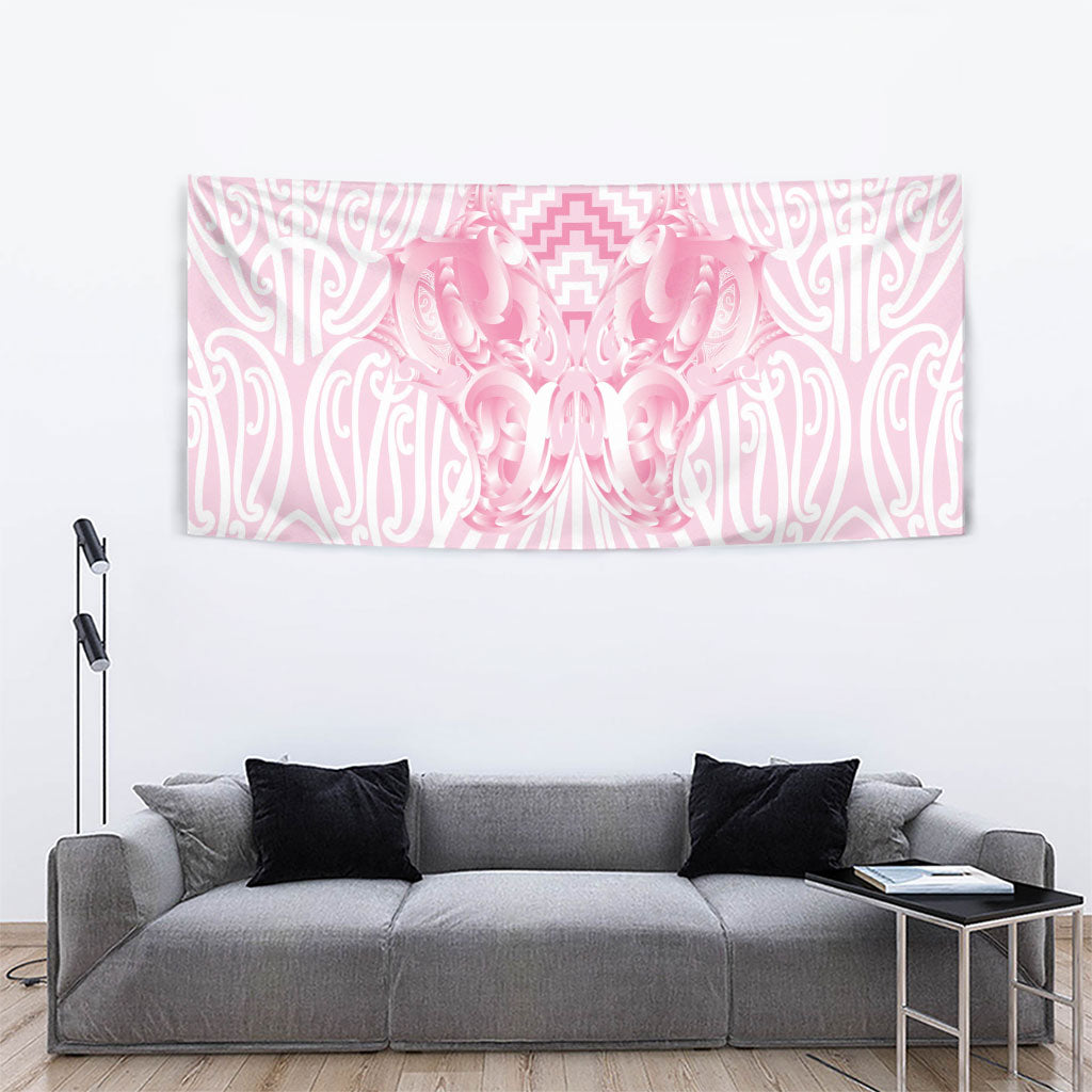 Aotearoa Kowhaiwhai Poutama Pink Motif Tapestry LT9 - Polynesian Pride