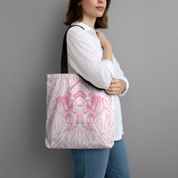 Aotearoa Kowhaiwhai Poutama Pink Motif Tote Bag LT9 - Polynesian Pride