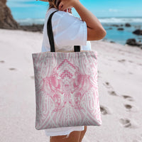 Aotearoa Kowhaiwhai Poutama Pink Motif Tote Bag LT9 - Polynesian Pride
