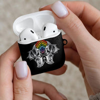 Aotearoa Kowhaiwhai Poutama Rainbow Motif AirPods Case LT9 - Polynesian Pride