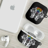 Aotearoa Kowhaiwhai Poutama Rainbow Motif AirPods Case LT9 - Polynesian Pride
