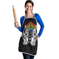Aotearoa Kowhaiwhai Poutama Rainbow Motif Apron LT9 - Polynesian Pride