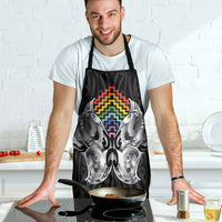 Aotearoa Kowhaiwhai Poutama Rainbow Motif Apron LT9 - Polynesian Pride