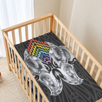 Aotearoa Kowhaiwhai Poutama Rainbow Motif Baby Bed Cover LT9 - Polynesian Pride