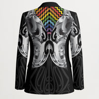 Aotearoa Kowhaiwhai Poutama Rainbow Motif Blazer LT9 - Polynesian Pride