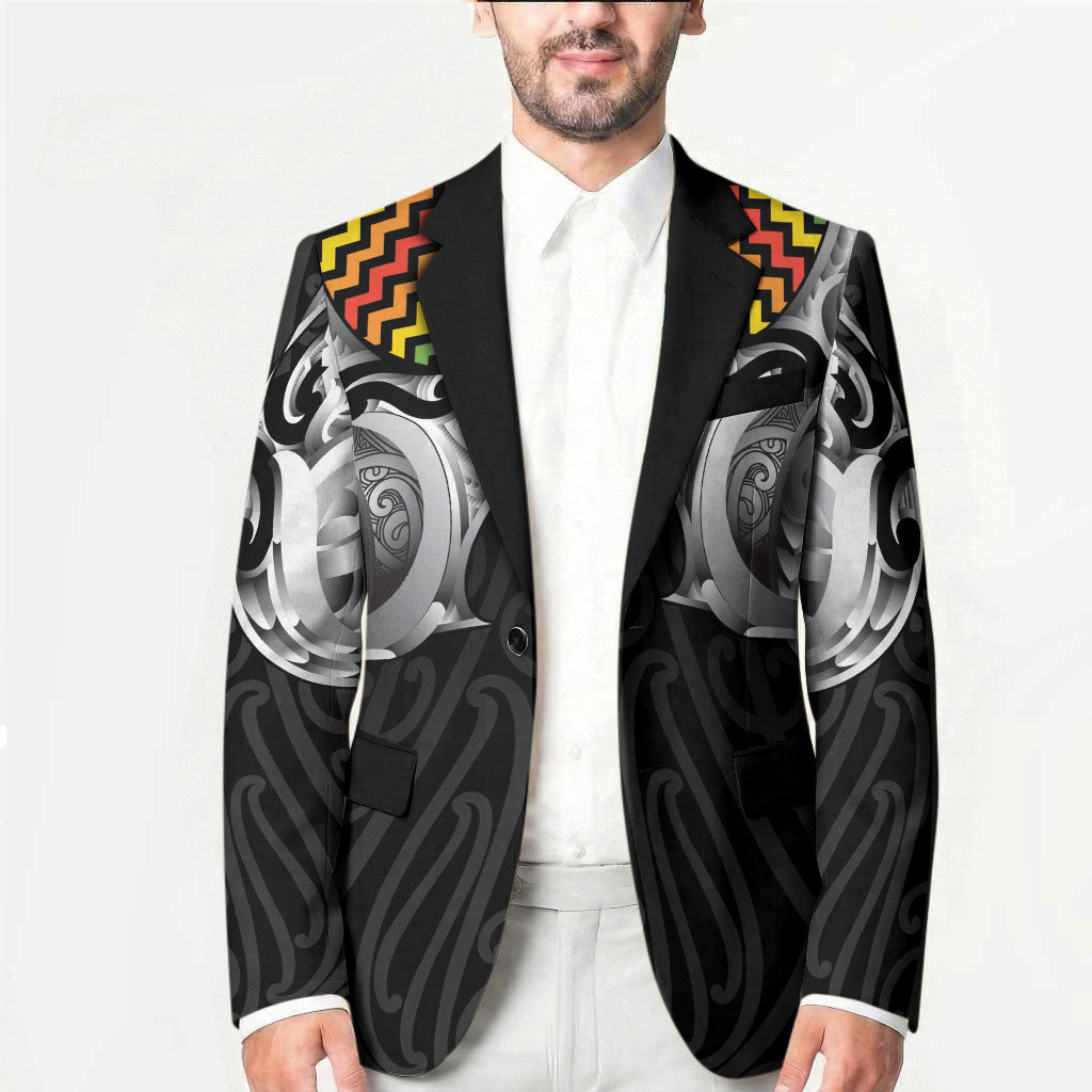 Aotearoa Kowhaiwhai Poutama Rainbow Motif Blazer LT9 - Polynesian Pride
