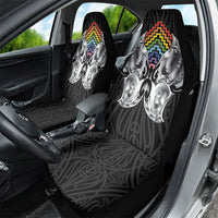 Aotearoa Kowhaiwhai Poutama Rainbow Motif Car Seat Cover LT9 - Polynesian Pride
