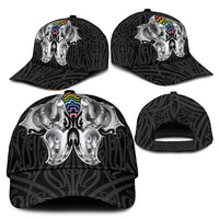 Aotearoa Kowhaiwhai Poutama Rainbow Motif Classic Cap LT9 - Polynesian Pride