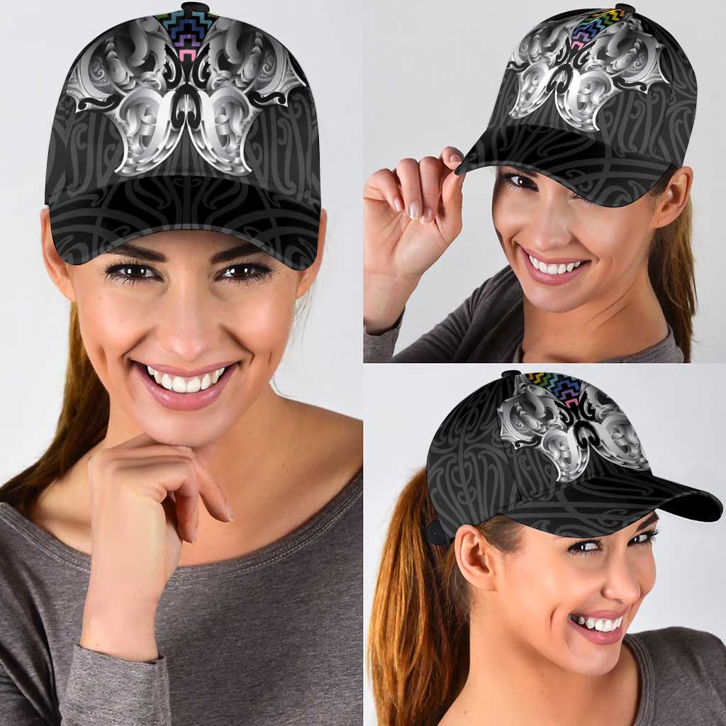 Aotearoa Kowhaiwhai Poutama Rainbow Motif Classic Cap LT9 - Polynesian Pride
