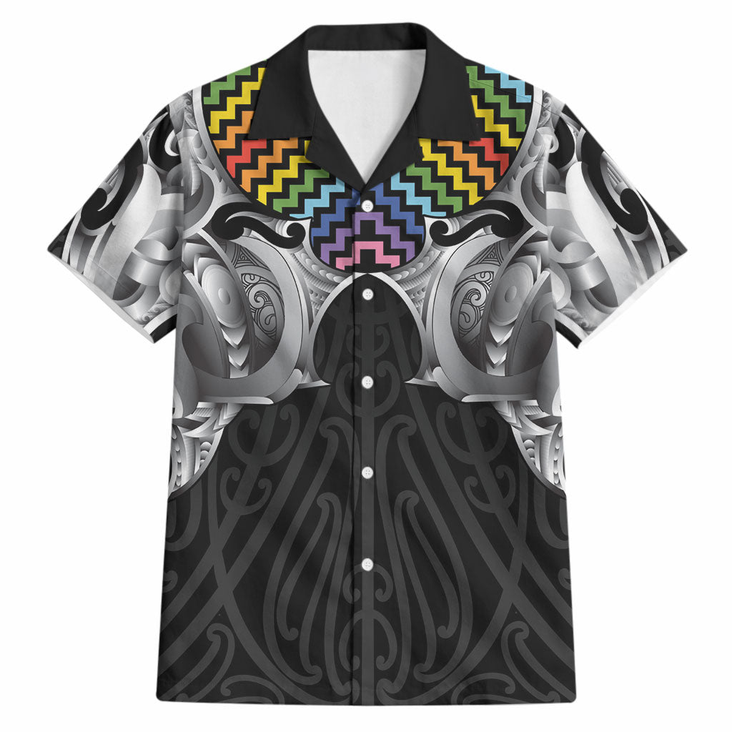 Aotearoa Kowhaiwhai Poutama Rainbow Motif Hawaiian Shirt LT9 Rainbow - Polynesian Pride