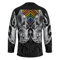 Aotearoa Kowhaiwhai Poutama Rainbow Motif Hockey Jersey LT9 - Polynesian Pride