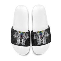 Aotearoa Kowhaiwhai Poutama Rainbow Motif Slide Sandals LT9 Rainbow - Polynesian Pride