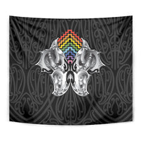 Aotearoa Kowhaiwhai Poutama Rainbow Motif Tapestry LT9 - Polynesian Pride